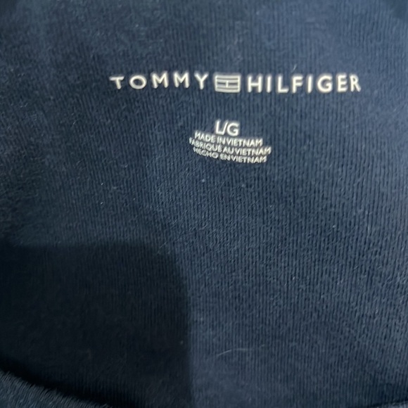 Tommy Hilfiger Navy Blue Crewneck Short Sleeve T-Shirt Large - Picture 4 of 4